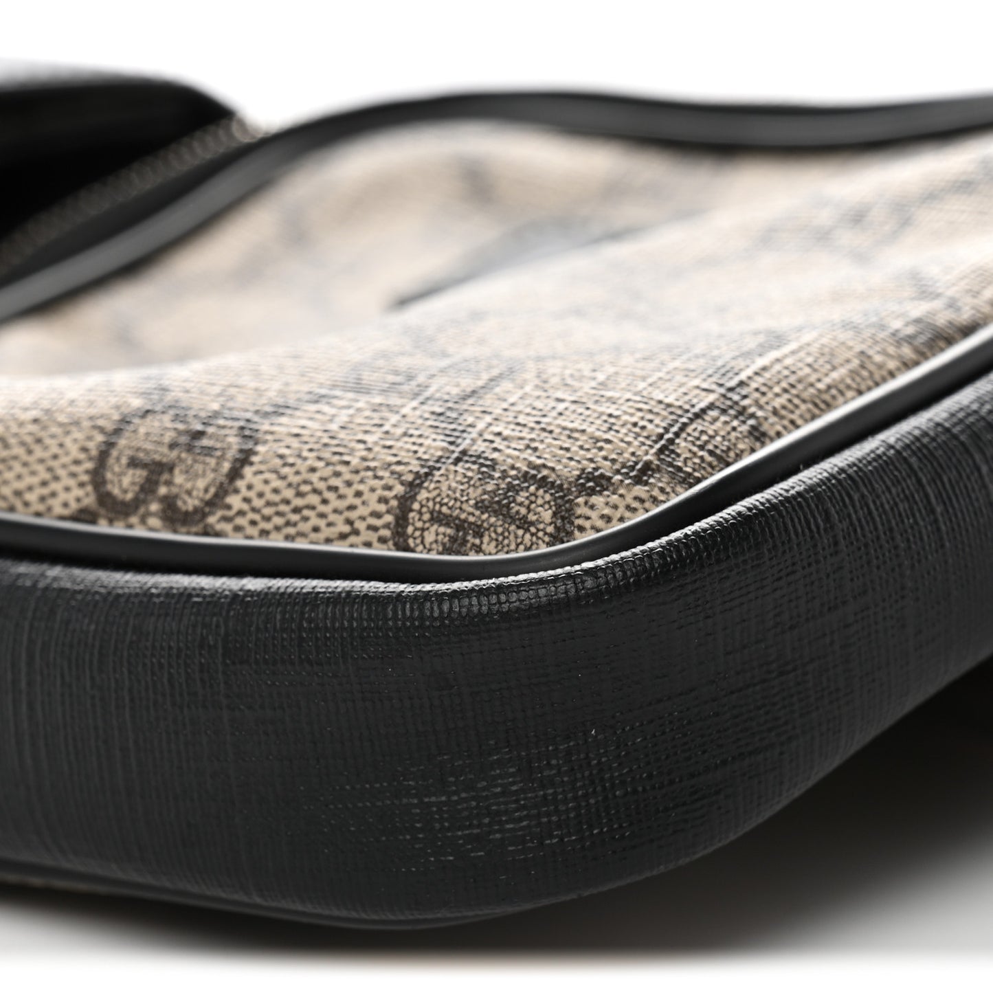 GG Supreme Monogram Web Belt Bag Black