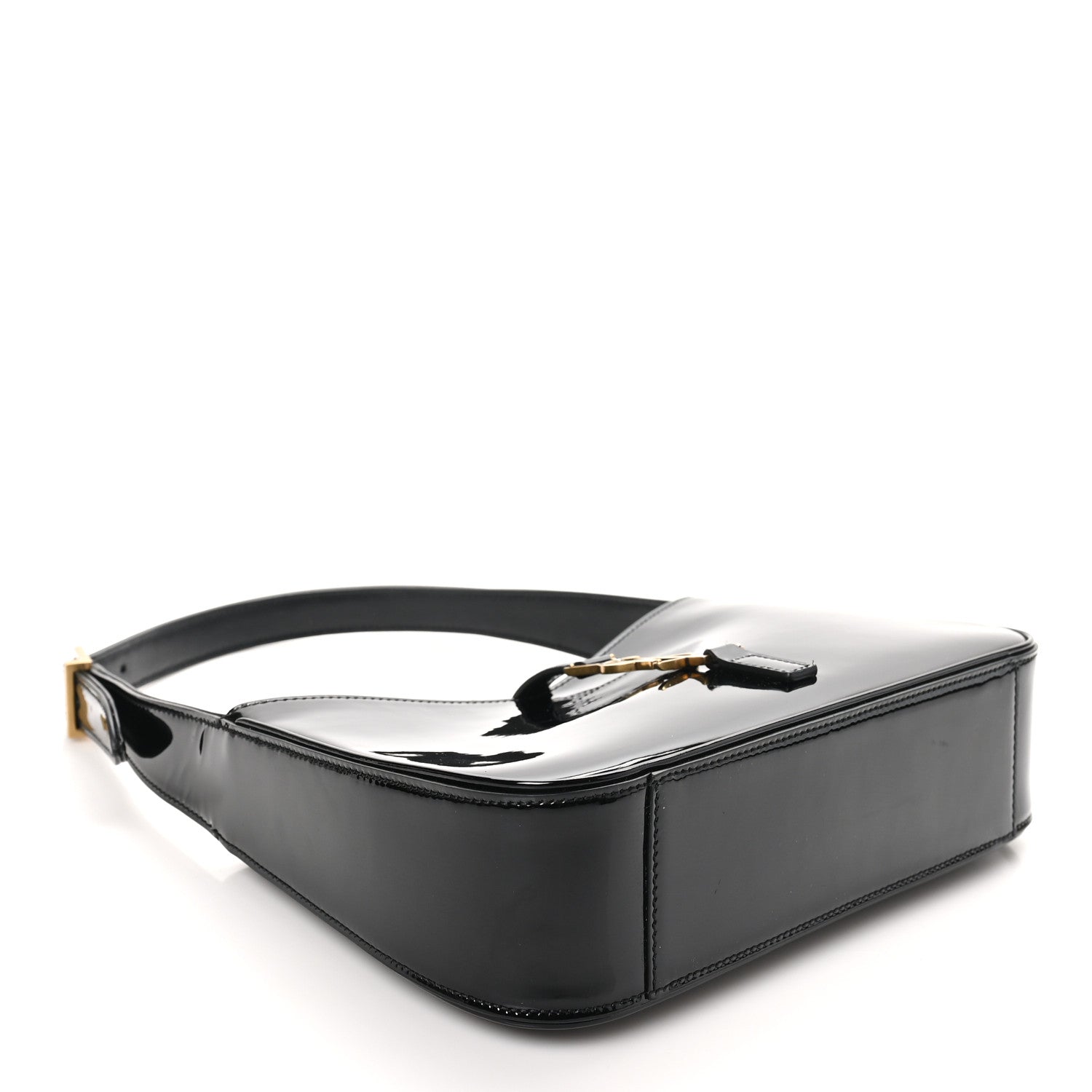 Saint Laurent Patent Le 5 A 7 Hobo Black 4 of 10