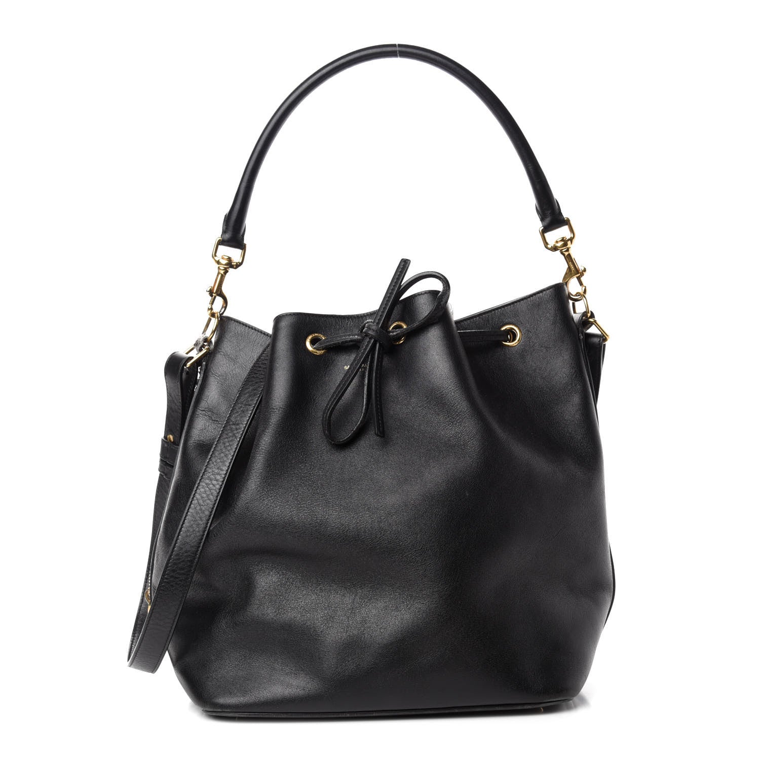 Saint Laurent Calfskin Large Emmanuelle Bucket Bag Black 1 of 13