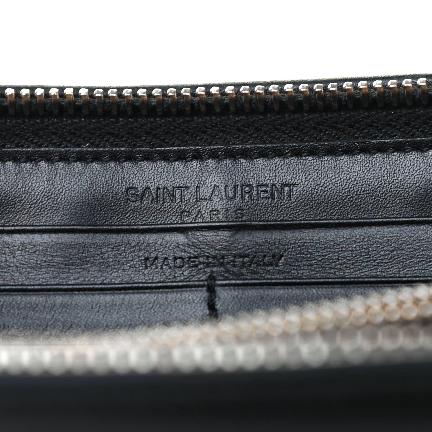 Saint Laurent Calfskin Classic Zip Around Continental Wallet Black 7 of 8
