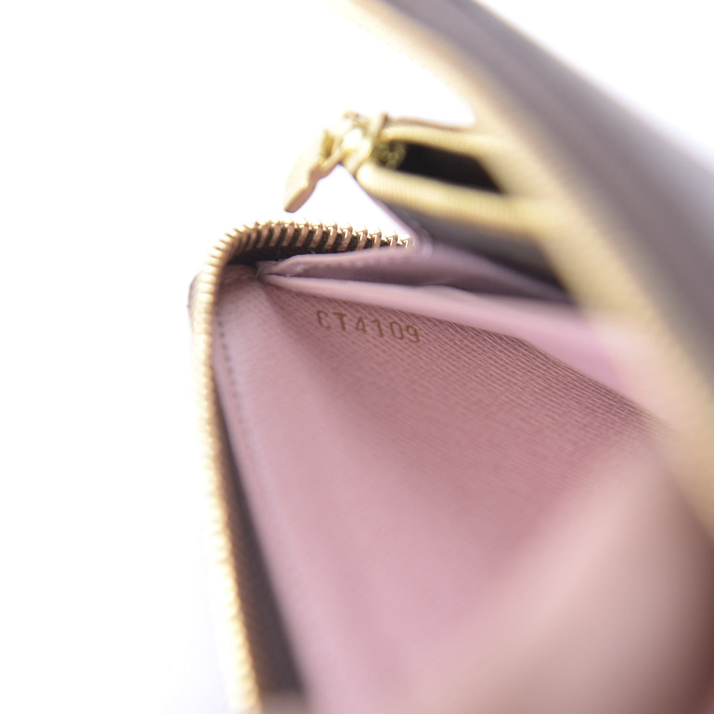 Monogram Clemence Wallet Rose Ballerine