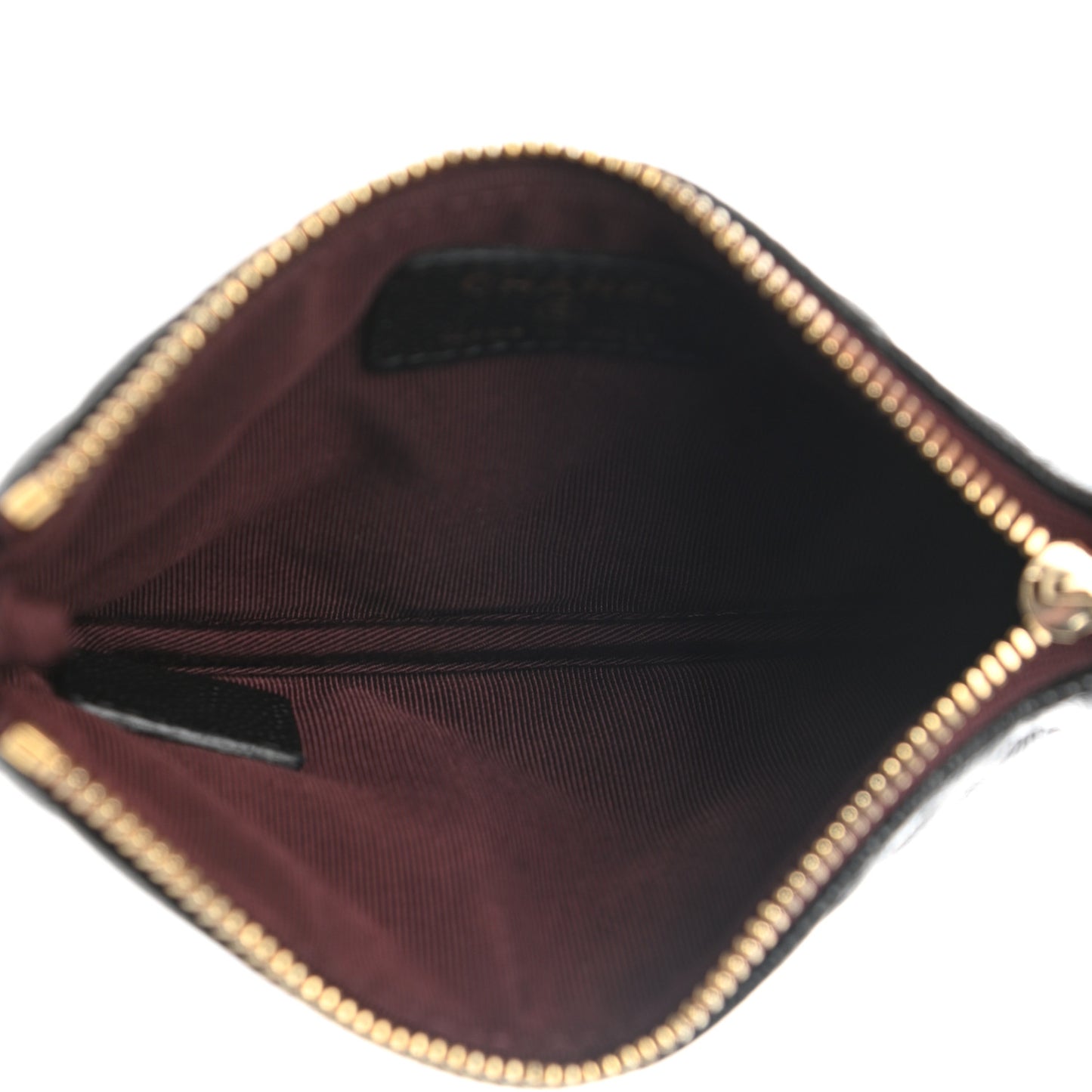 Caviar Quilted Small Cosmetic Case Black