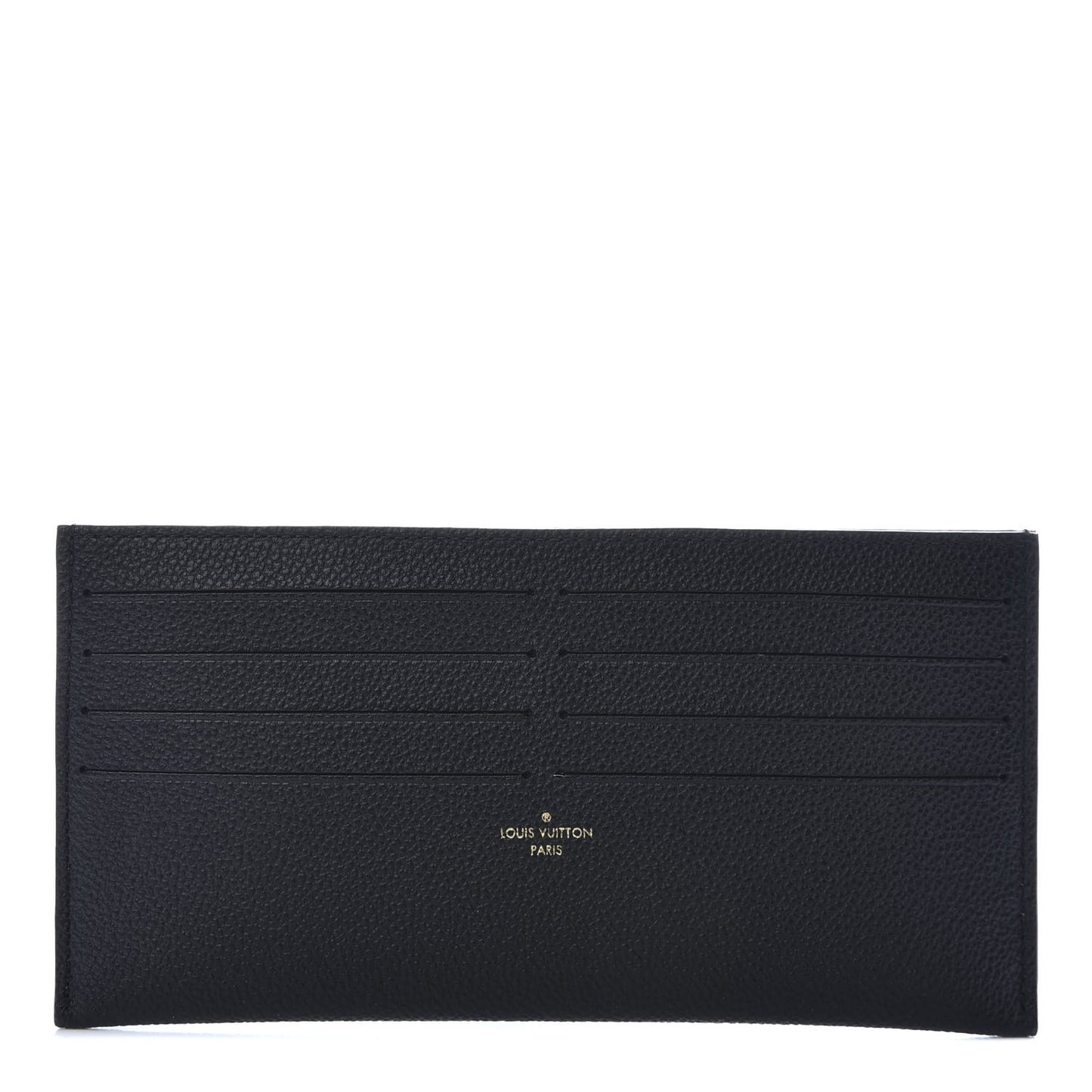 Calfskin Felicie Chain Wallet Card Holder Insert Black