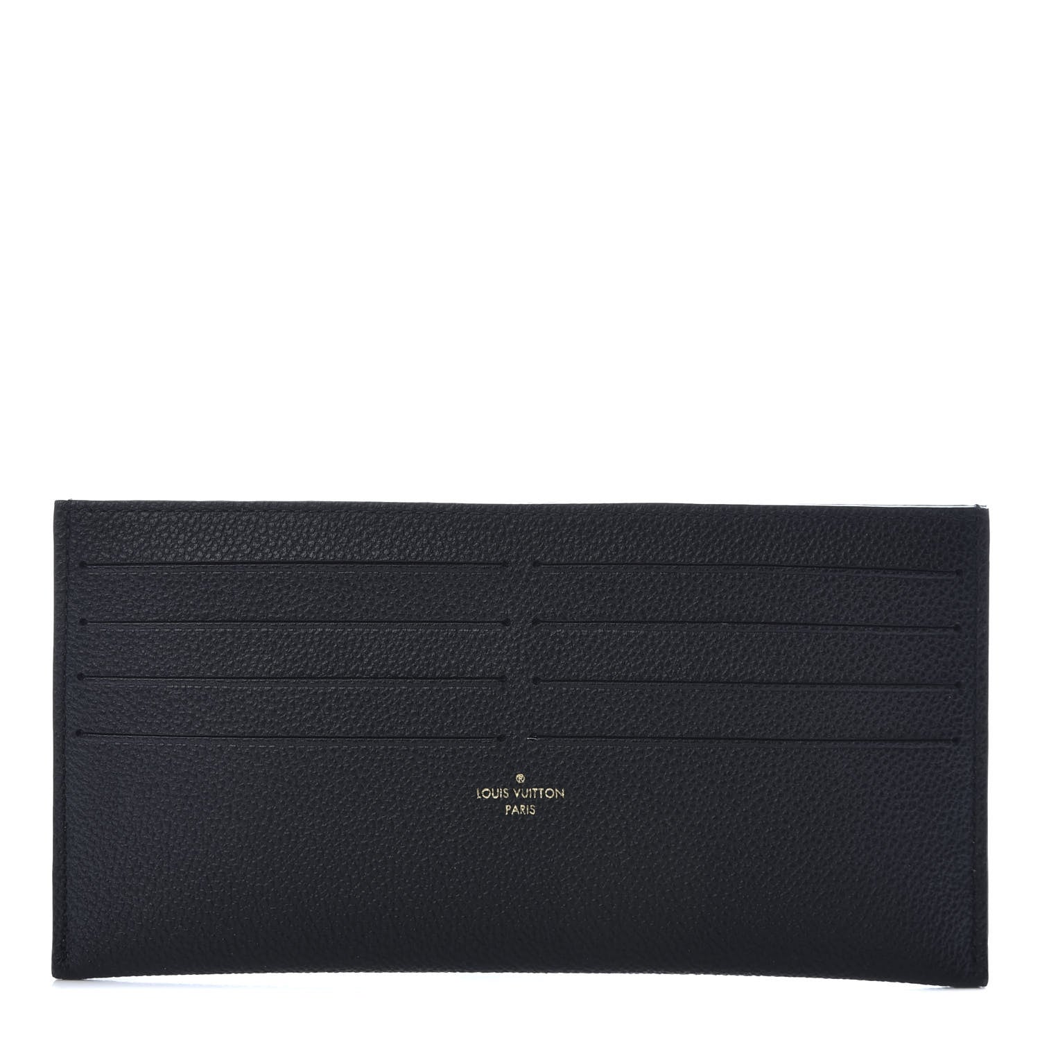 Louis Vuitton Calfskin Felicie Chain Wallet Card Holder Insert Black 1 of 6