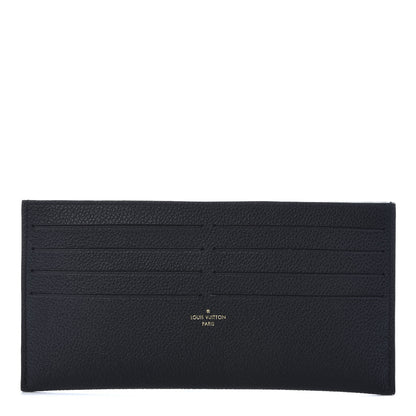 Louis Vuitton Calfskin Felicie Chain Wallet Card Holder Insert Black 1 of 6