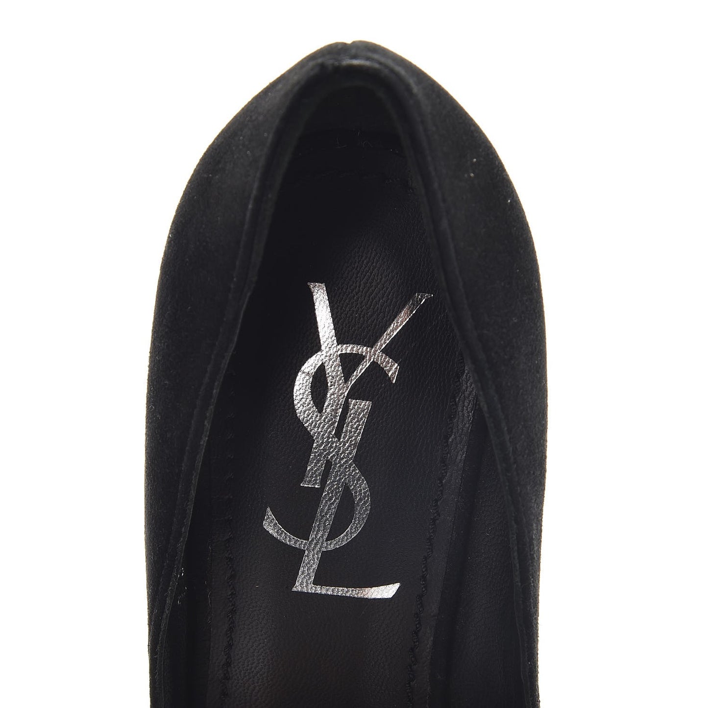 Suede Pointed Toe Platform Pumps 36 Black