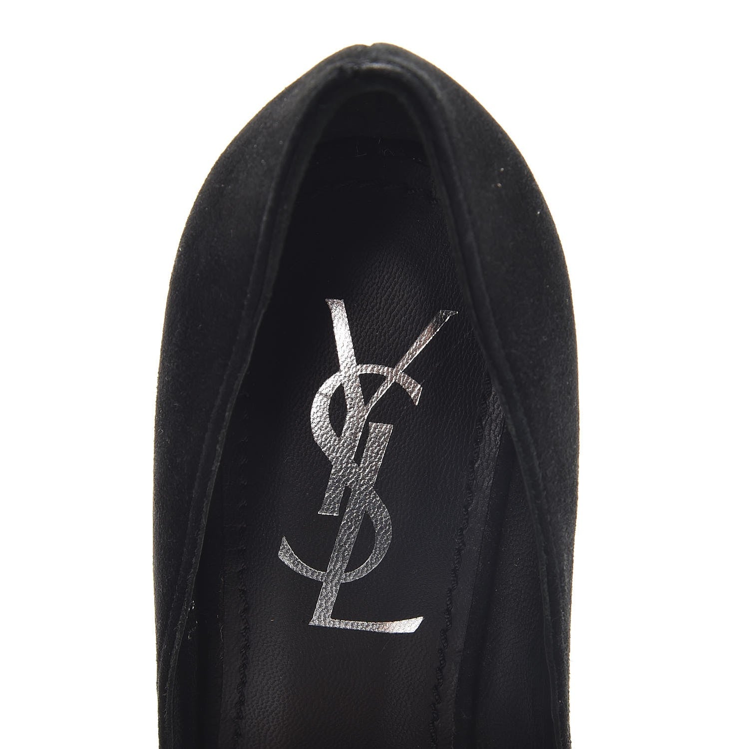 Saint Laurent Suede Pointed Toe Platform Pumps 36 Black 9 of 10