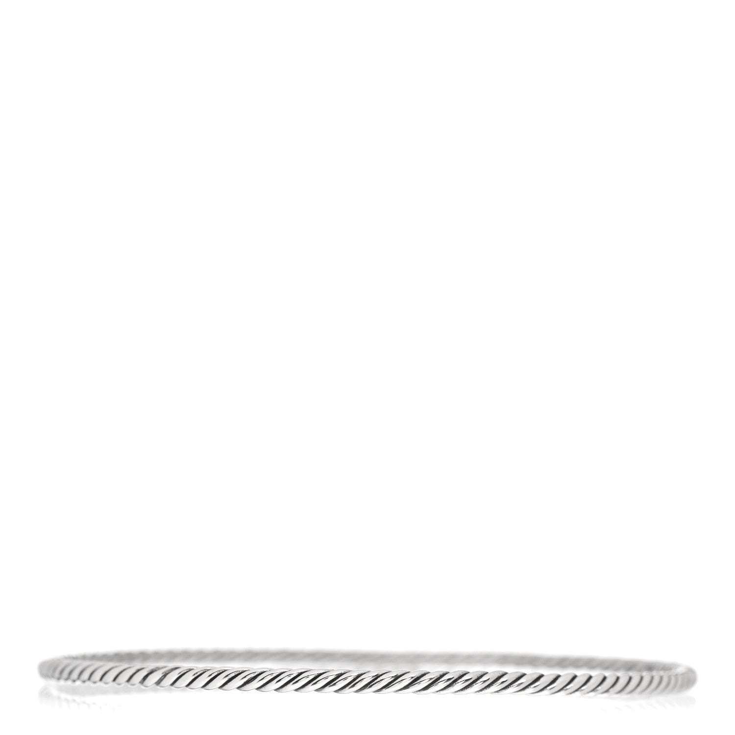 David Yurman Sterling Silver 2.5mm Cable Classics Bangle Bracelet 3 of 4