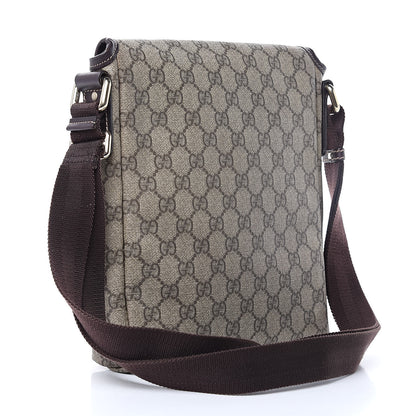 Gucci GG Plus Monogram Small Flap Messenger Bag Beige Dark Brown 3 of 13