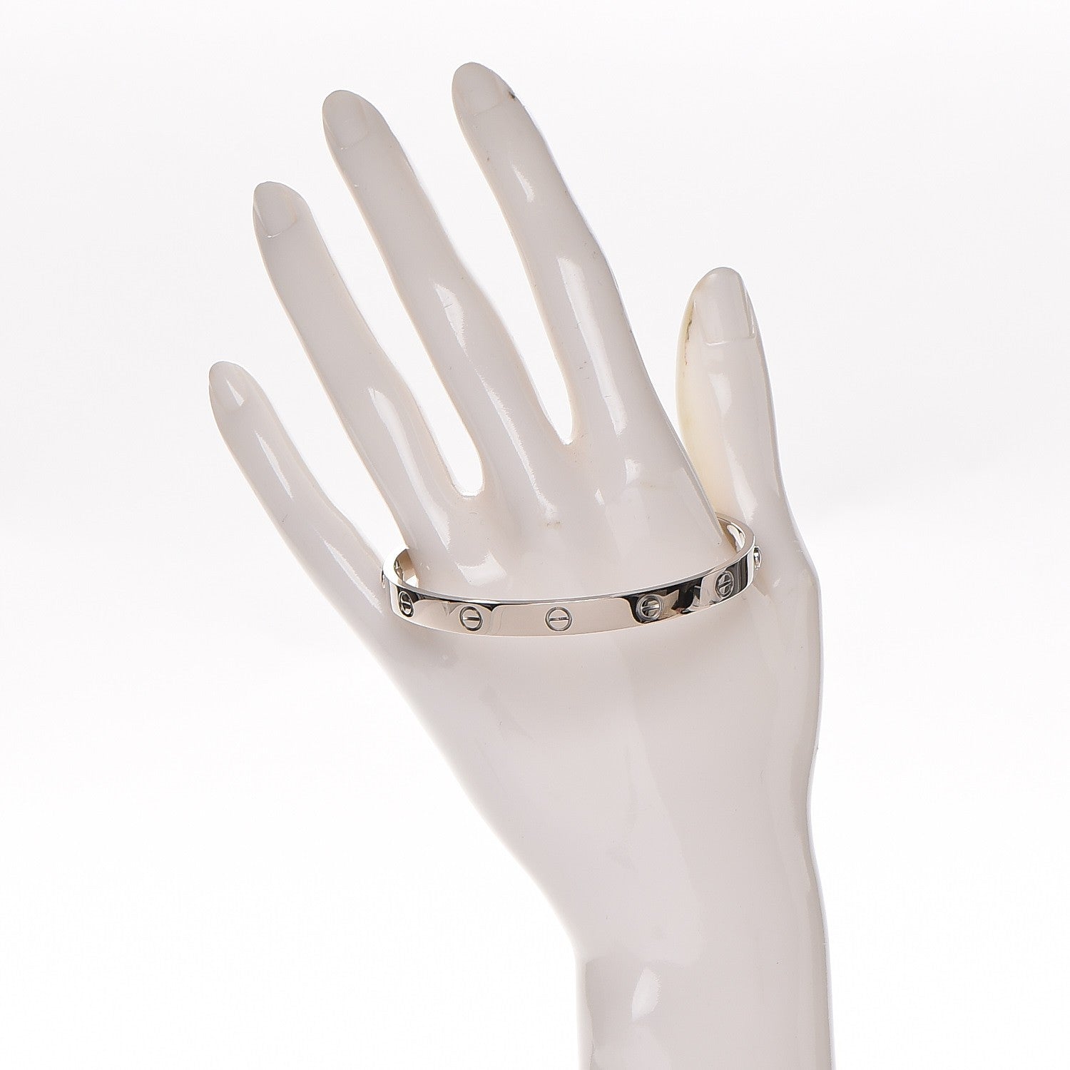 Cartier 18K White Gold LOVE Bracelet 19 2 of 4