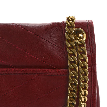 Saint Laurent Lambskin Matelasse Monogram Medium Niki Chain Satchel Red 15 of 16