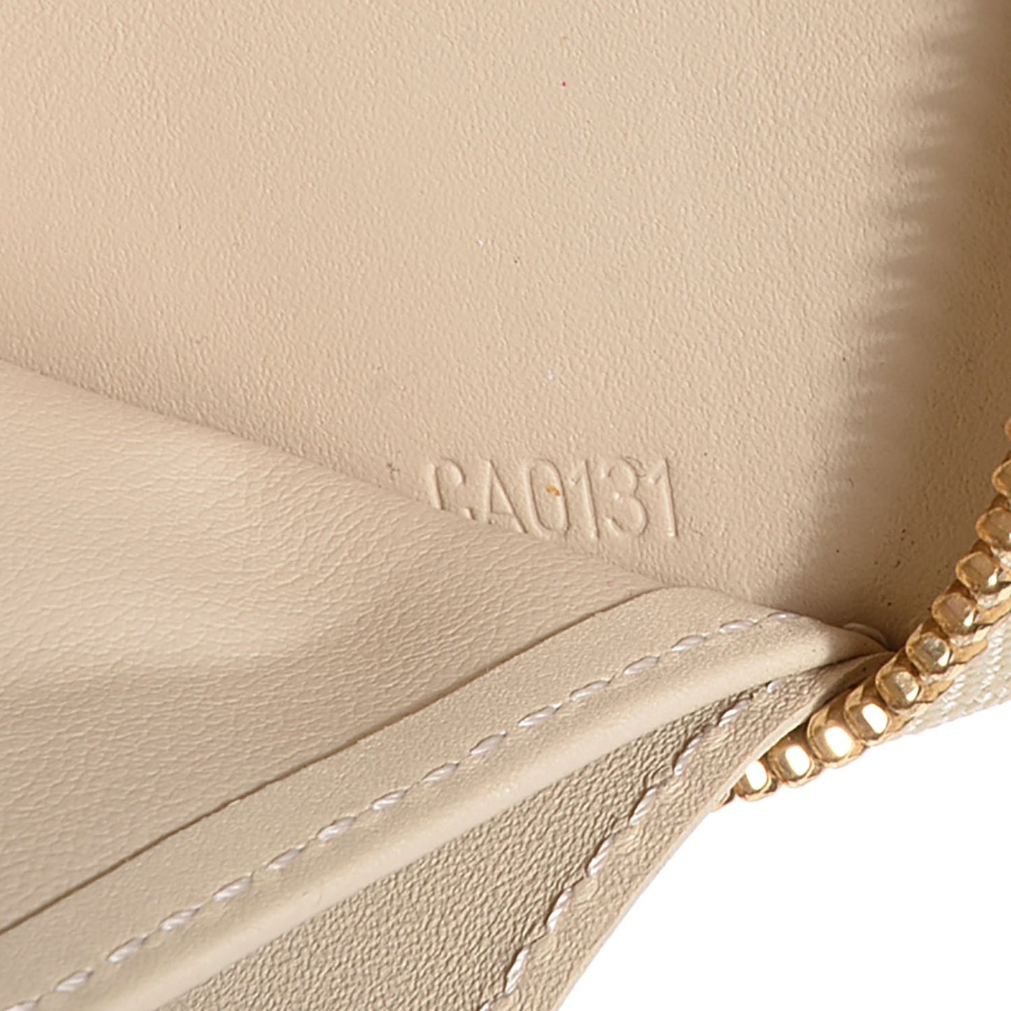 Vernis Leopard Zippy Wallet Blanc Corail