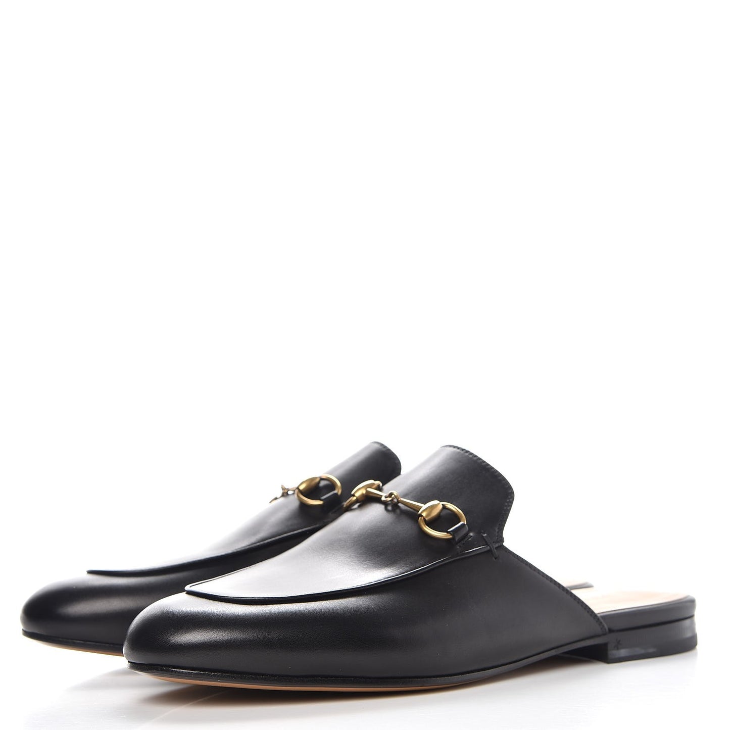 Calfskin Womens Princetown Slippers 39.5 Black