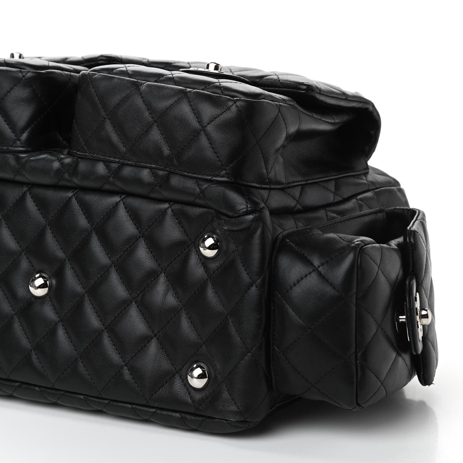 Chanel Calfskin Quilted Large Cambon Multipocket Reporter Black 10 of 11