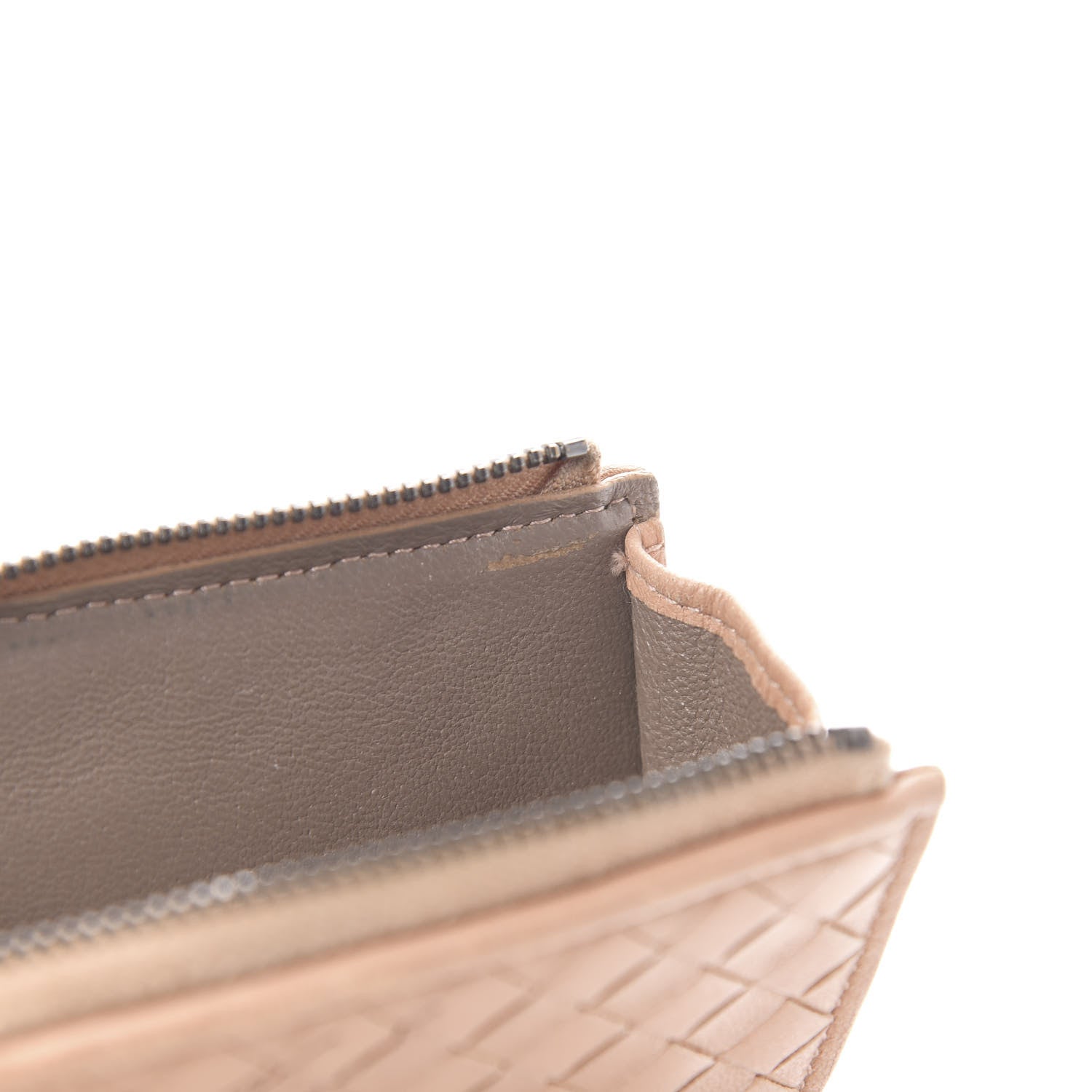 Bottega Veneta Nappa Intrecciato Cross-Stitch Zip Around Coin Purse Dahlia 9 of 10
