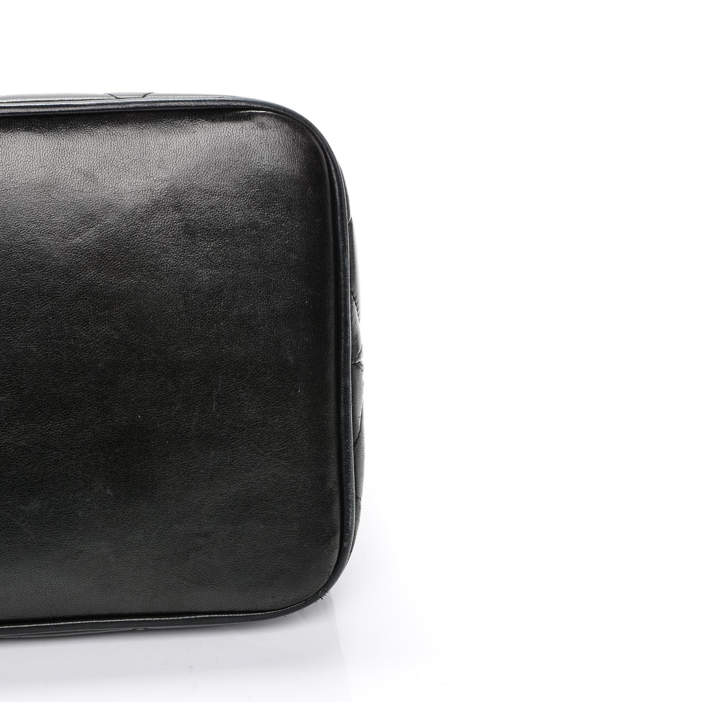 Lambskin Quilted Medallion Tote Black