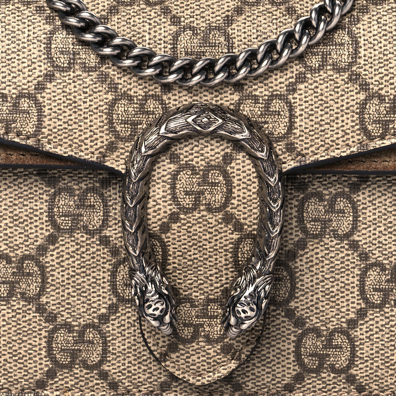 Gucci GG Supreme Monogram Super Mini Dionysus Shoulder Bag Taupe 6 of 9