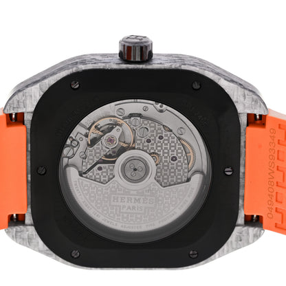Hermes Glass Fiber Ceramic Rubber 39mm H08 Automatic Watch Orange 4 of 5