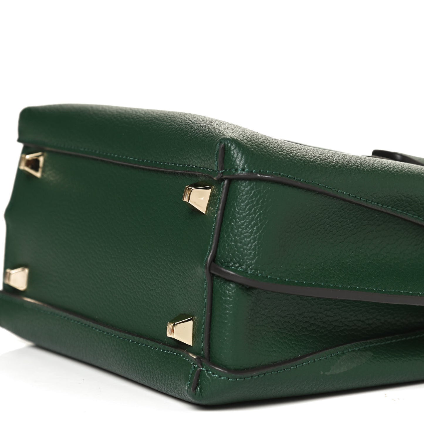 Grained Calfskin Mini Milla Tote Green