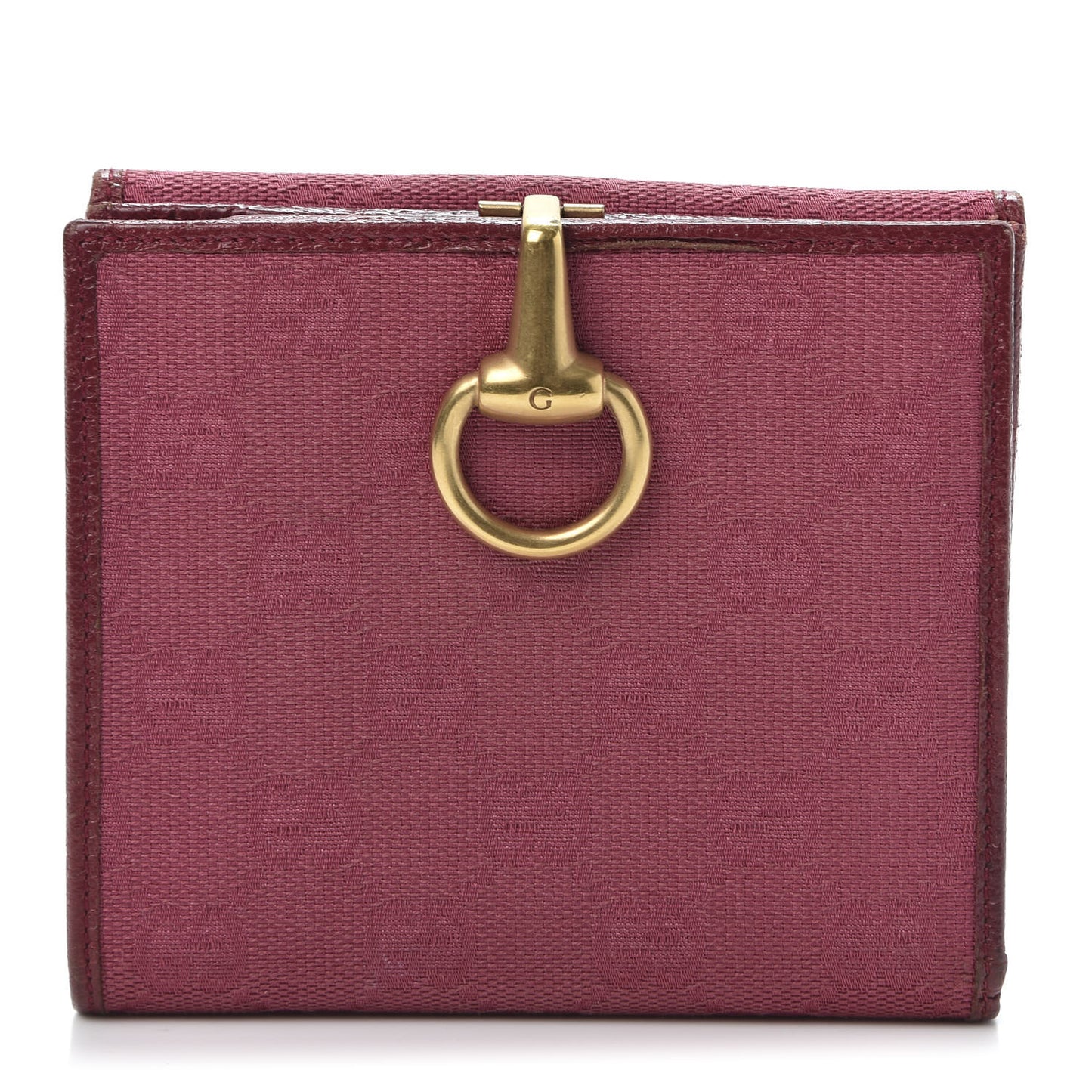 Monogram Horsebit Compact Wallet Bordeaux