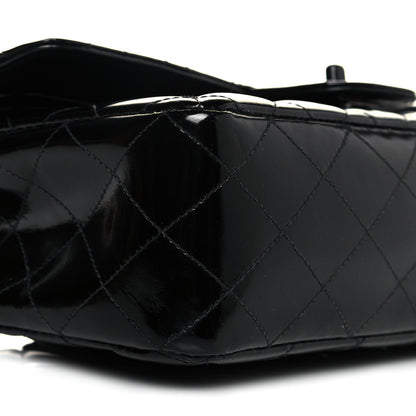 Chanel Patent Quilted Medium Double Flap So Black 9 of 13
