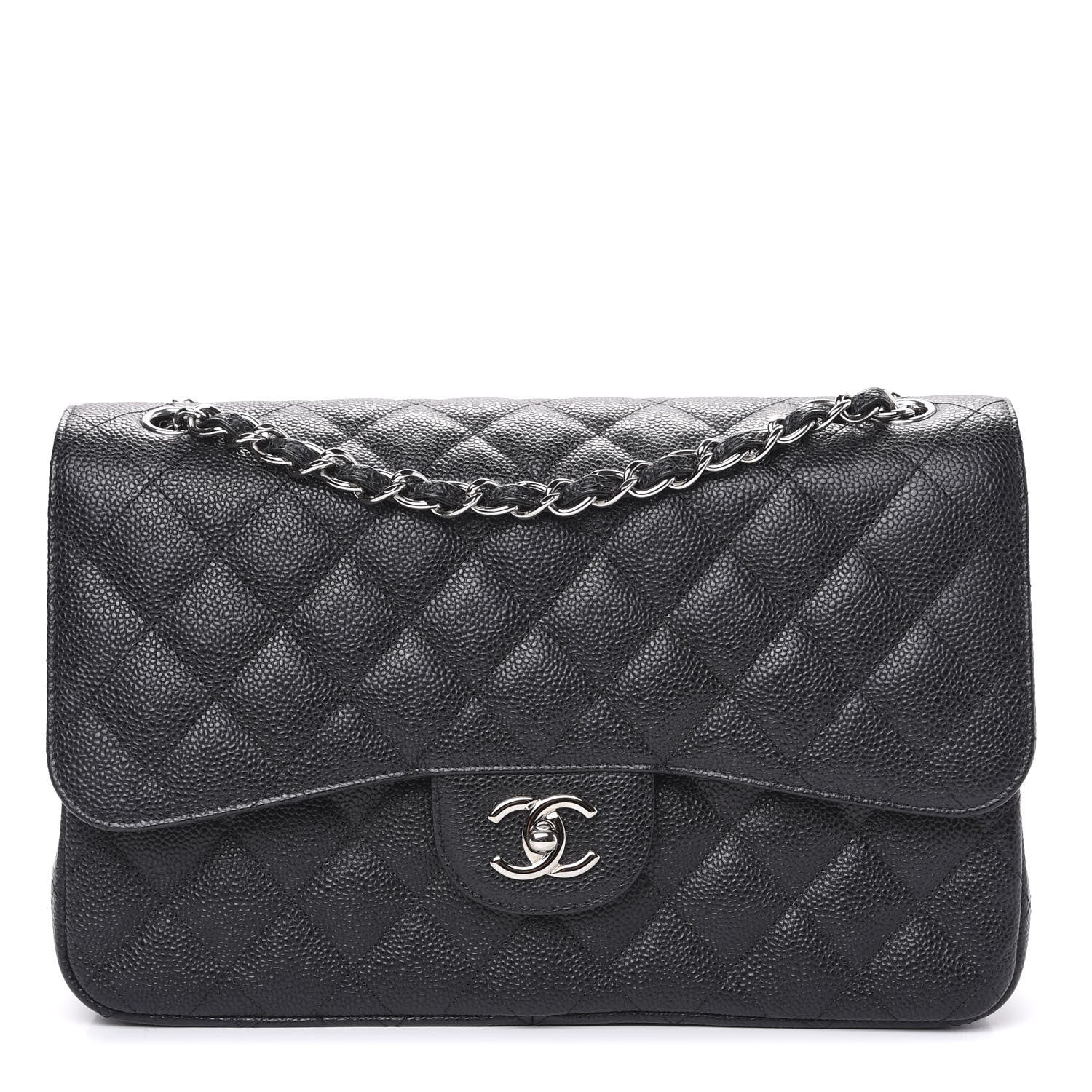 Chanel Caviar Quilted Jumbo Double Flap Black 1 of 9