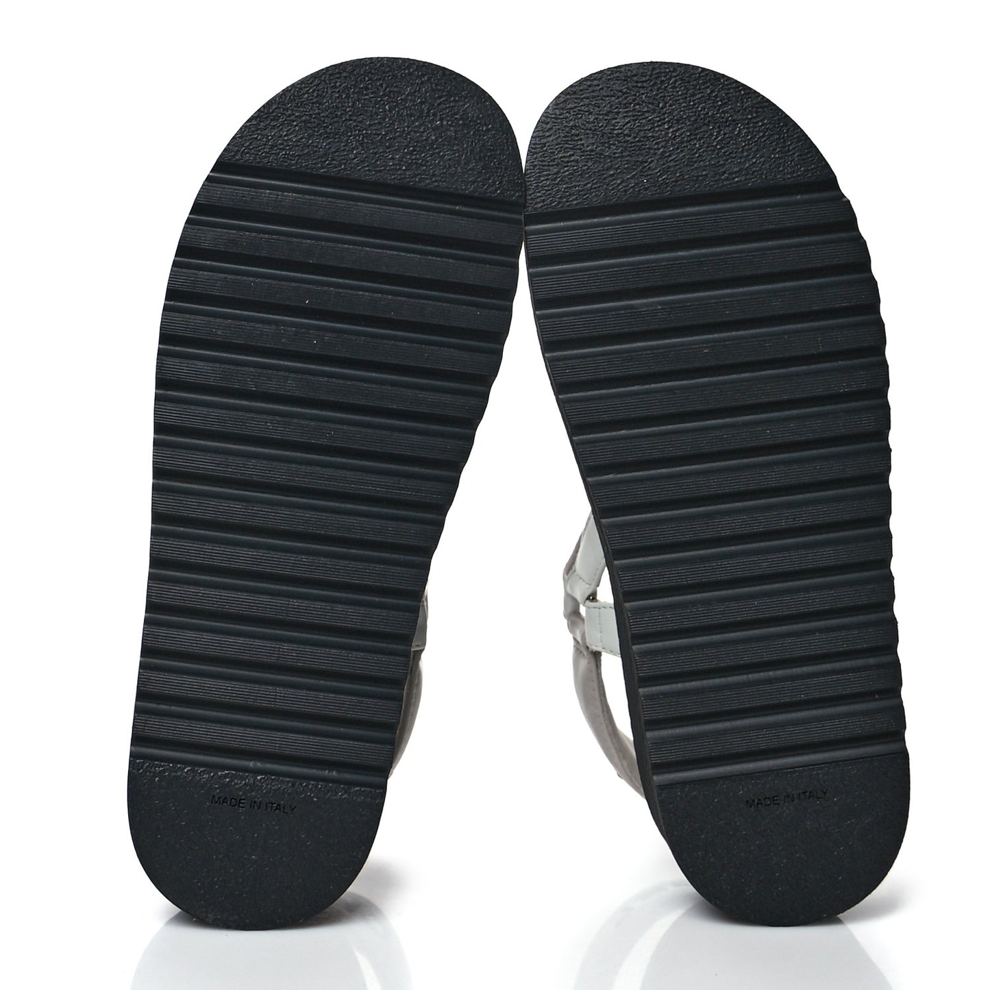 Lambskin Quilted CC Logo Platform Sandals 38 Black White Pink