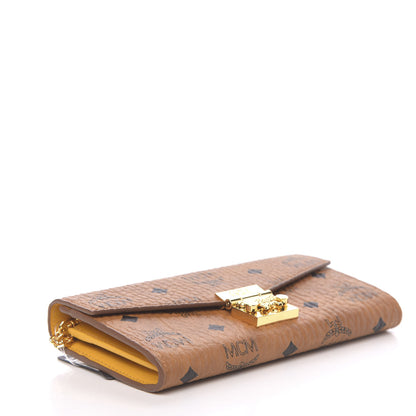 MCM Visetos Large Patricia Wallet On Chain Cognac 4 of 9