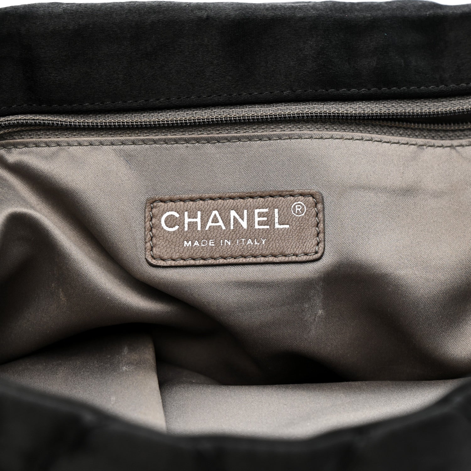 Chanel Satin Quilted XL Flap Black 6 of 10