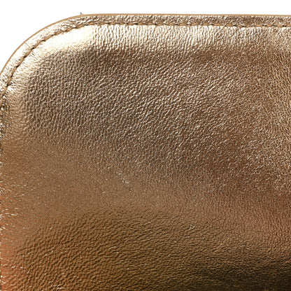 Chanel Hammered Metallic Calfskin Quilted Flap Gold 15 of 25
