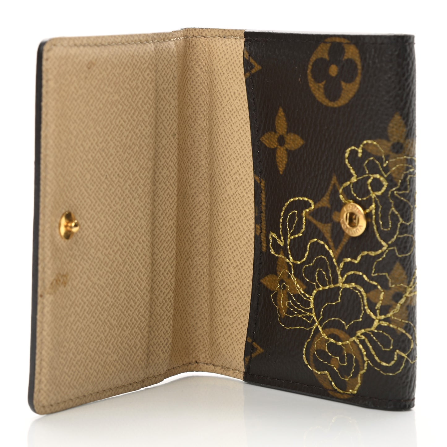 Monogram Dentelle Elise Wallet Gold