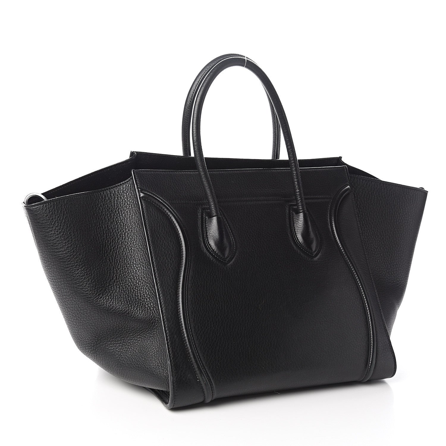 Celine Supple Calfskin Medium Phantom Luggage Black 2 of 11