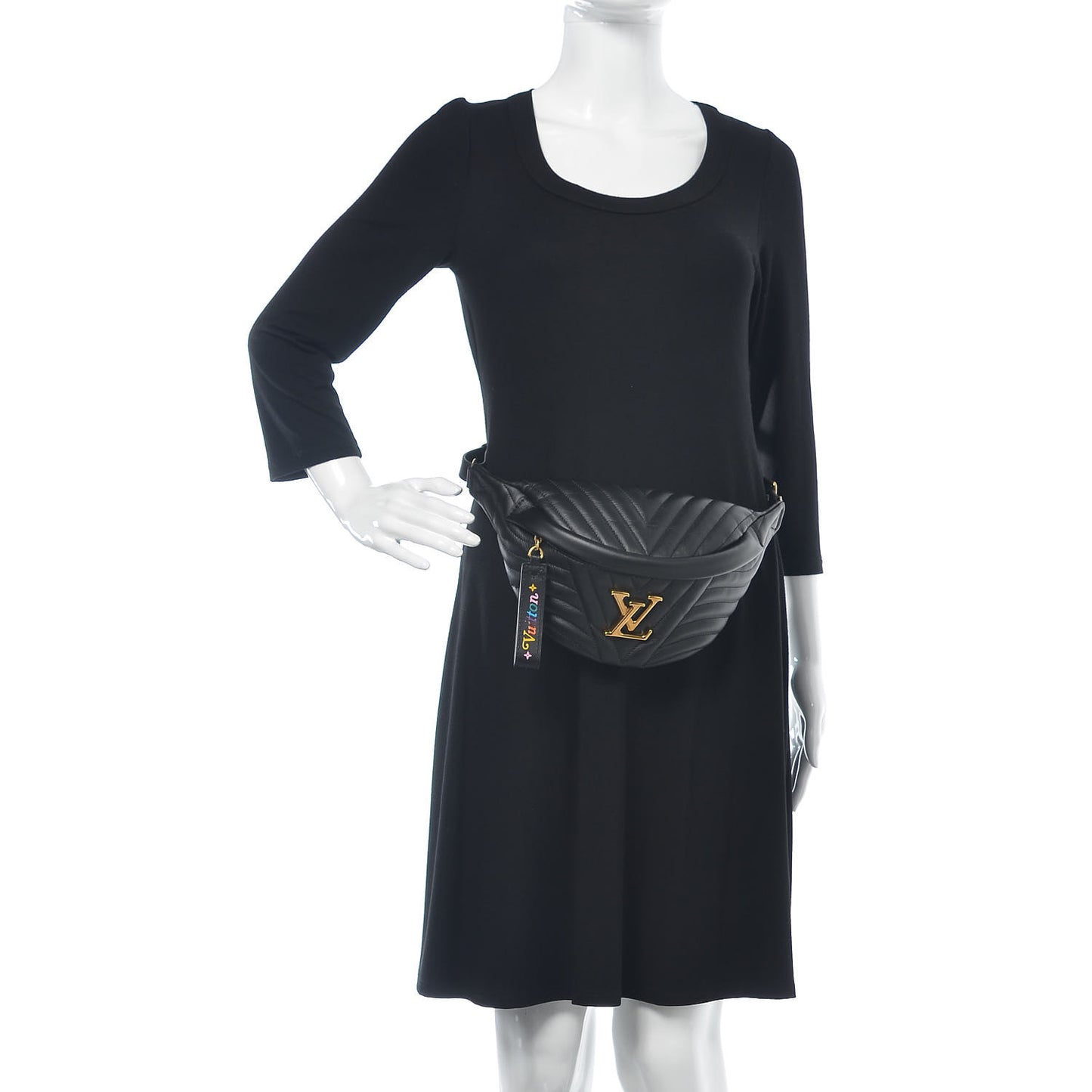Calfskin Quilted New Wave Bumbag Black