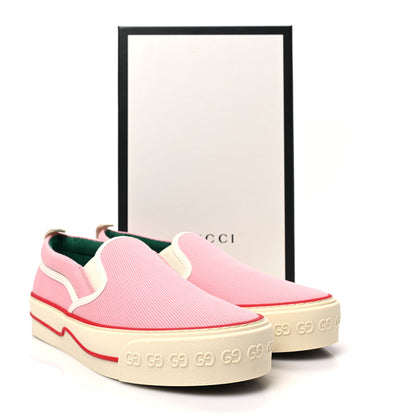 Gucci Old Tennis Tweed Womens 1977 Tennis Slip On 30mm Sneakers 39.5 Wild Rose Mystic White 8 of 8