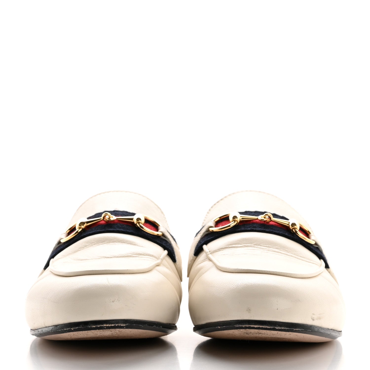 Gucci Malaga Kid Web Womens Princetown Slippers 37 Mystic White 3 of 14