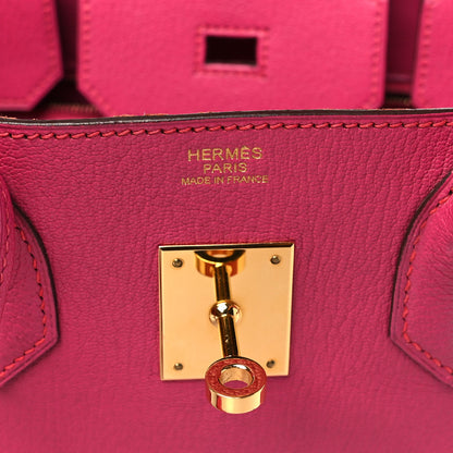 Hermes Chevre Mysore Birkin 30 Rose Shocking 6 of 16