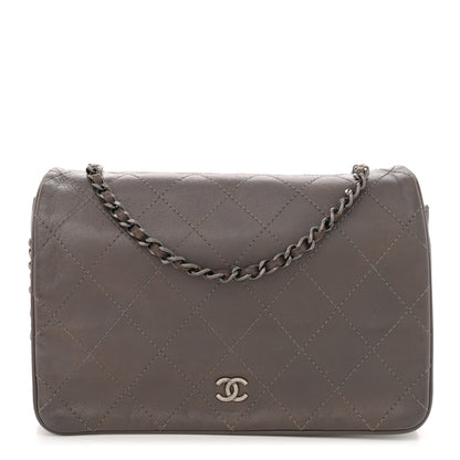 Chanel Lambskin Quilted Single Flap Grey 1 of 11
