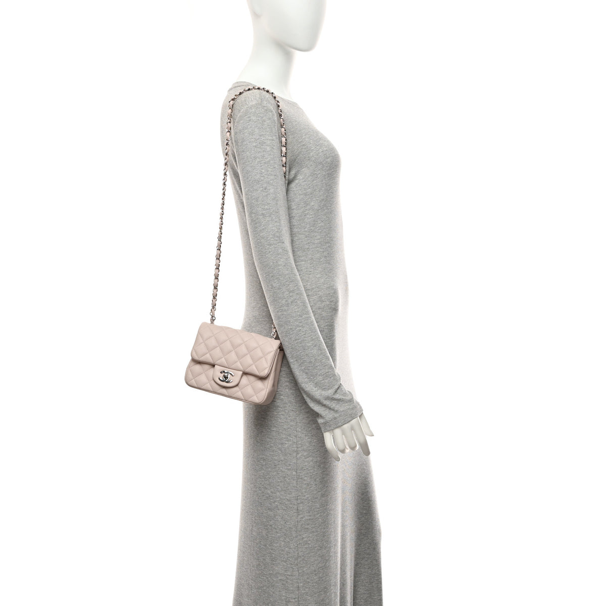 Chanel Lambskin Quilted Mini Square Flap Light Pink 2 of 11