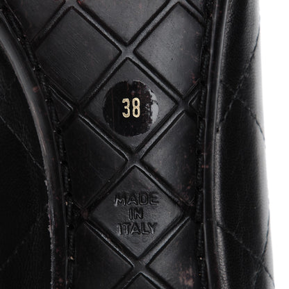 Chanel Lambskin Quilted Cambon Ballerina Flats 38 Black 6 of 9