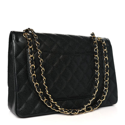 Chanel Caviar Quilted Maxi Double Flap Black 3 of 10