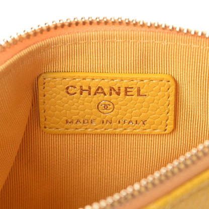 Chanel Caviar Quilted Small Cosmetic Case Yellow 6 of 8