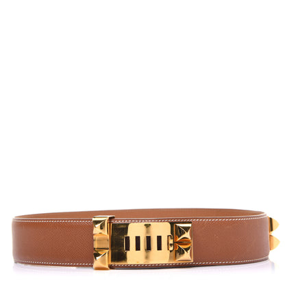 Hermes Courchevel Collier De Chien CDC Belt 70 Gold 3 of 11