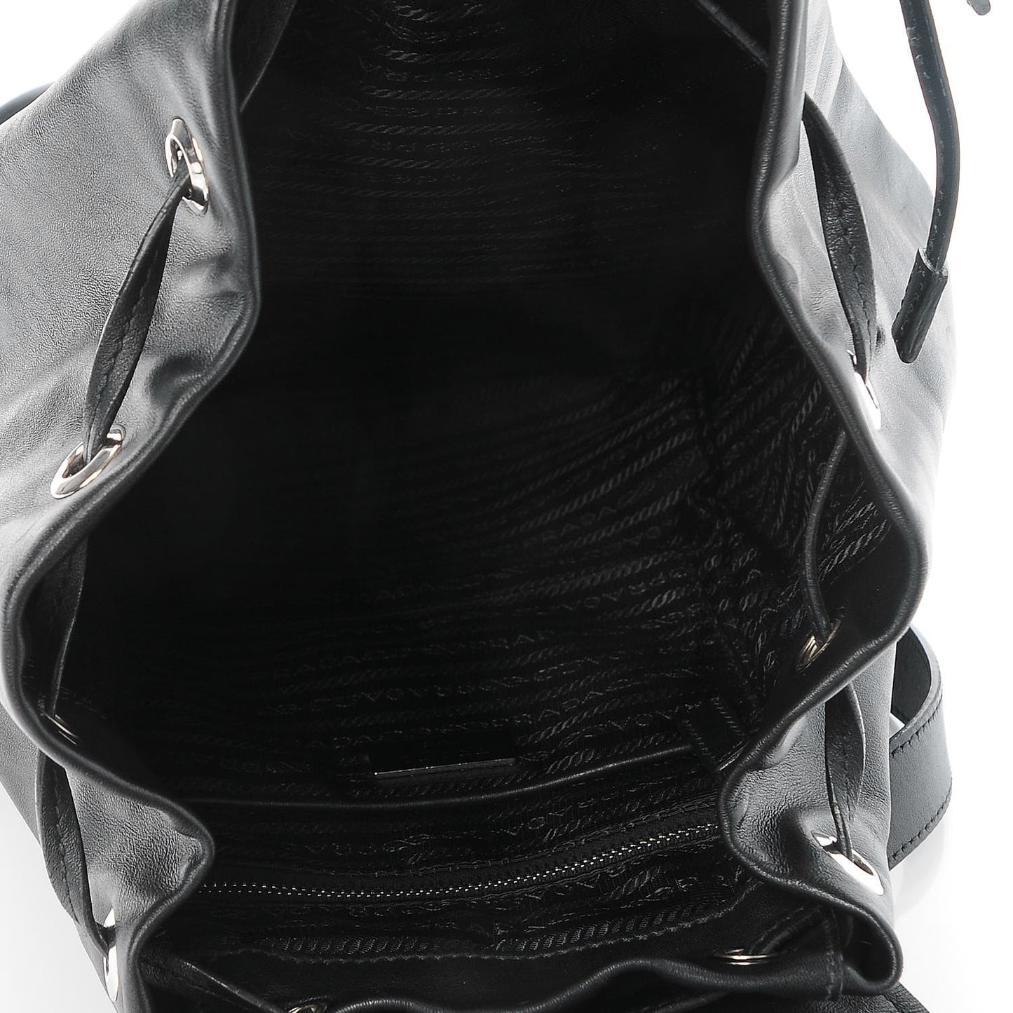 Soft Calfskin Cinch Backpack Black