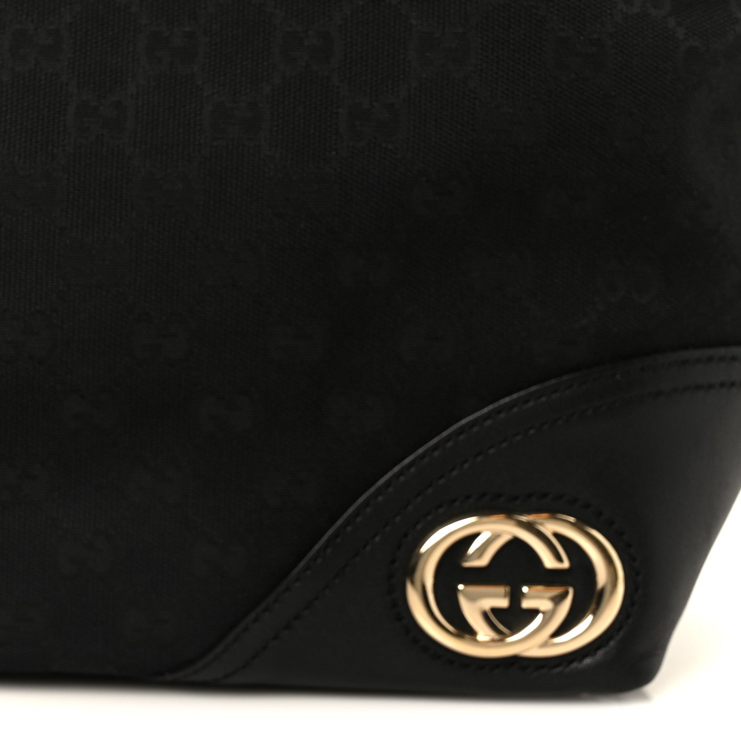 Gucci Monogram Medium New Britt Tote Black 9 of 11