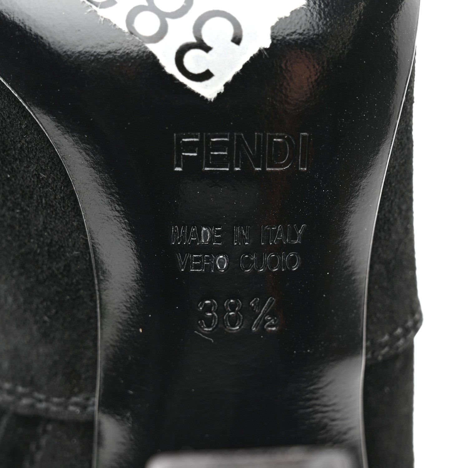 Fendi Suede Ankle Boots 38.5 Black 6 of 12