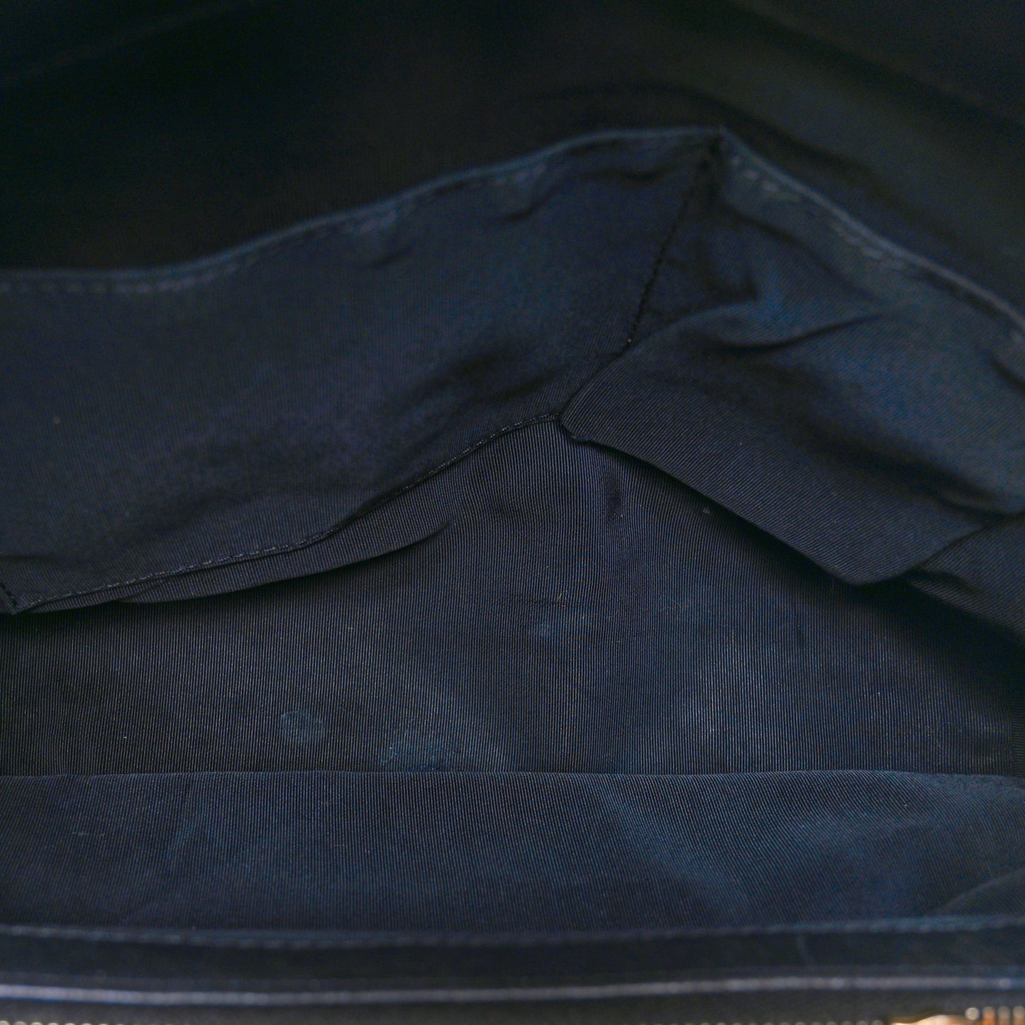 Calfskin Quilted Small Chain Me Tote Navy