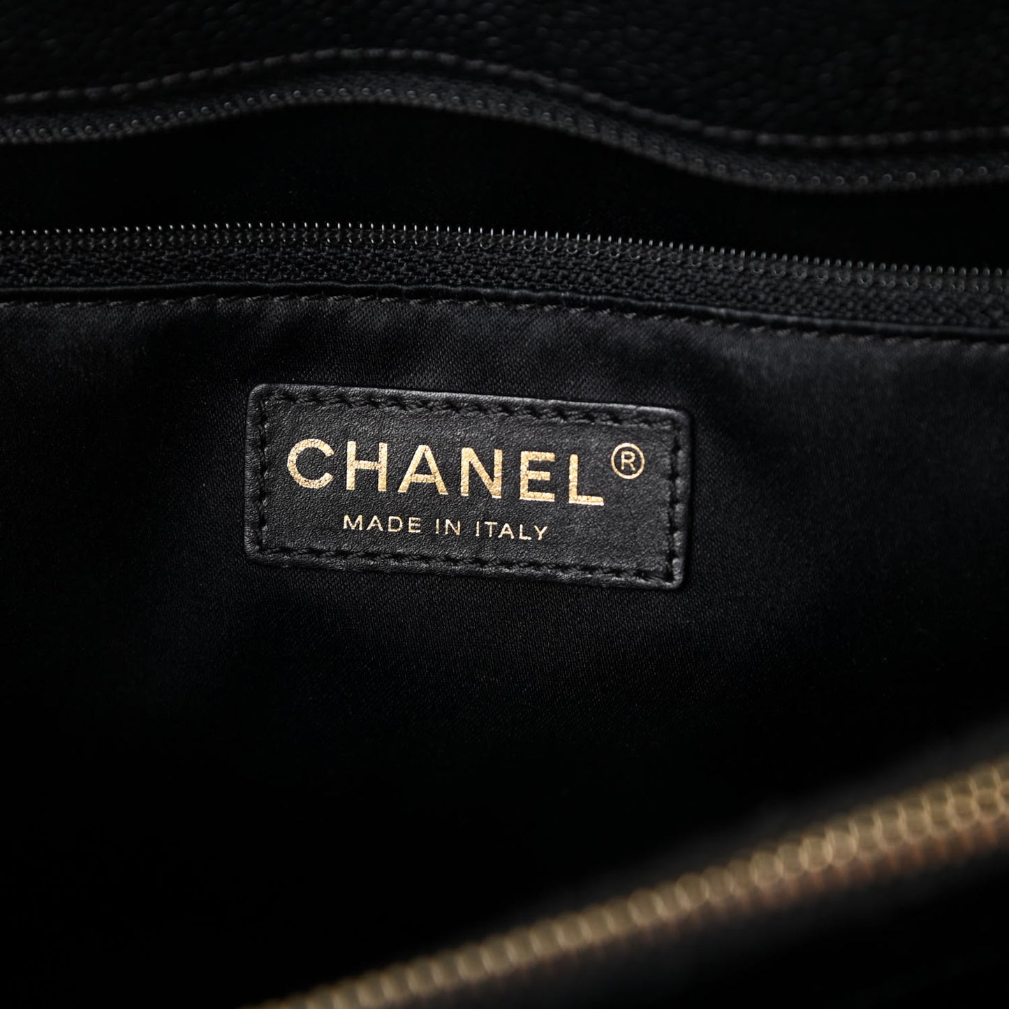 Caviar Quilted Grand Shopping Tote GST Black