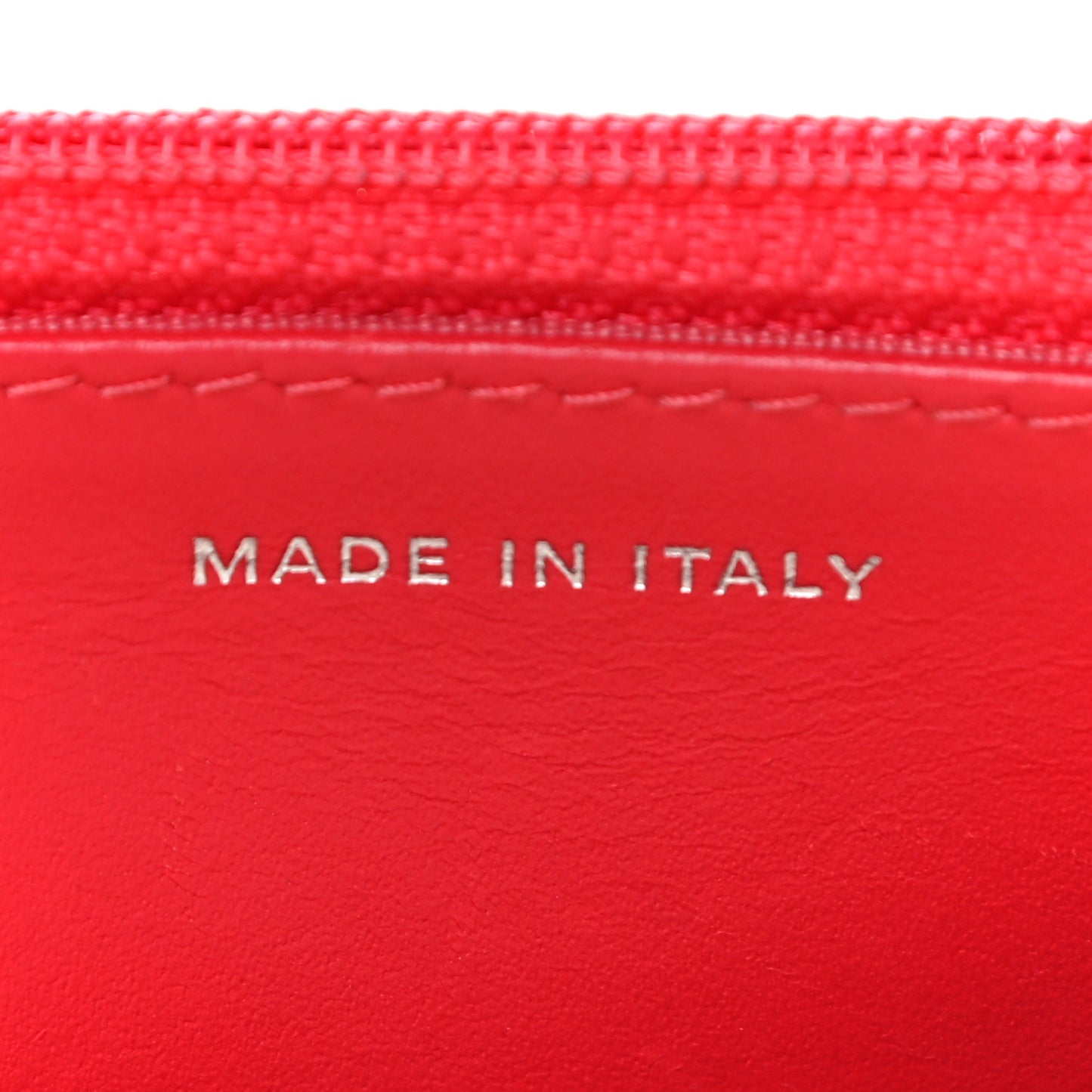 Patent Quilted Wallet On Chain WOC Red