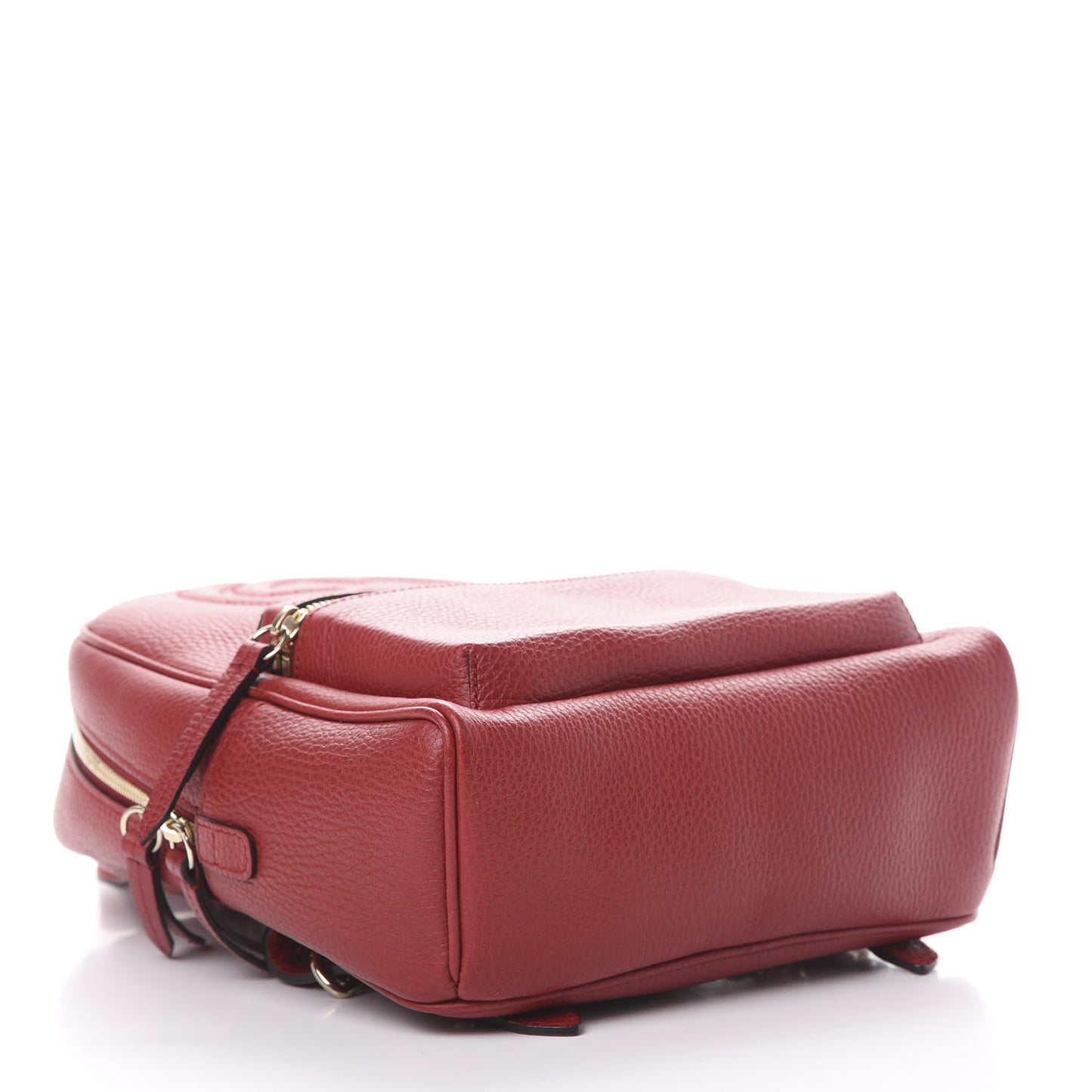 Pebbled Calfskin Soho Chain Backpack Hibiscus Red
