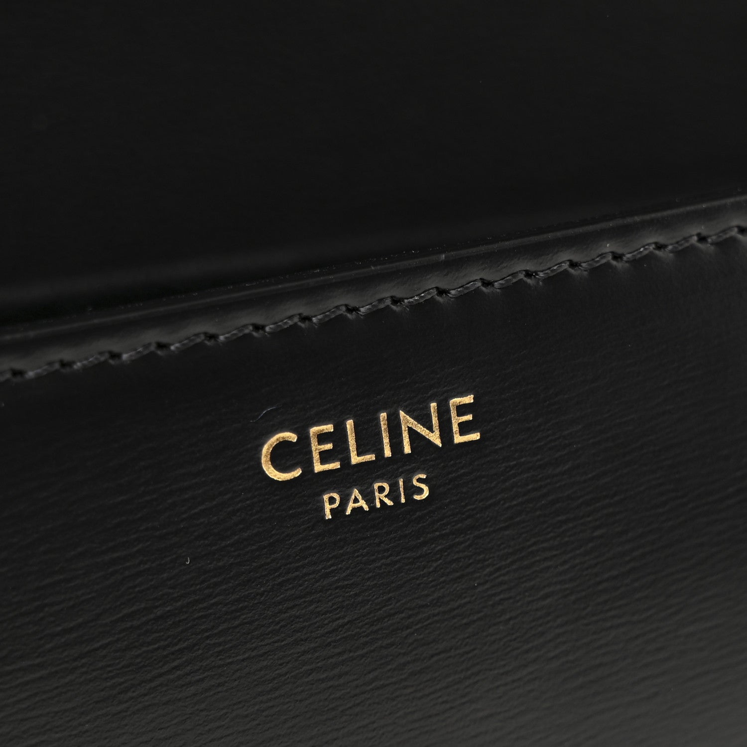 Celine Shiny Calfskin Triomphe Shoulder Bag Black 6 of 12